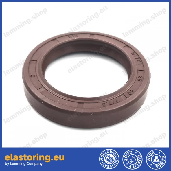 Pressure oil seal 28x40x7/7,5 N1T01 FPM [BABSL]